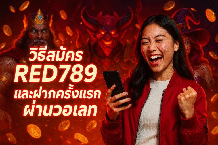 วิธีสมัคร RED789 และฝากครั้งแรกผ่านวอเลท ง่ายมาก