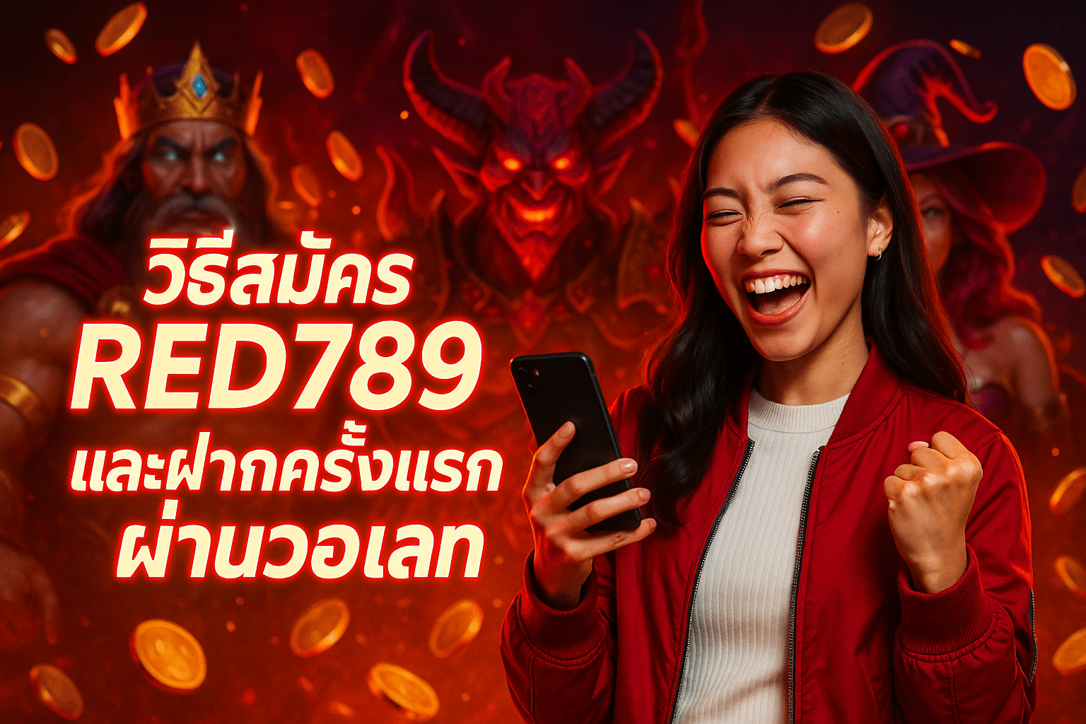 วิธีสมัคร RED789 และฝากครั้งแรกผ่านวอเลท ง่ายมาก