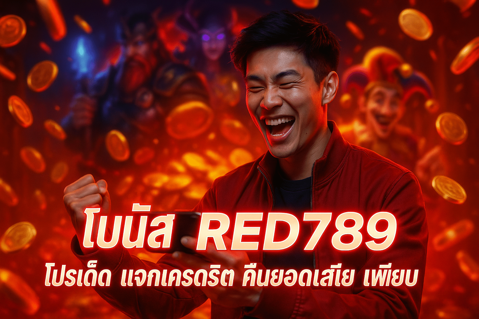โบนัส RED789 โปรเด็ด แจกเครดิต คืนยอดเสีย เพียบ